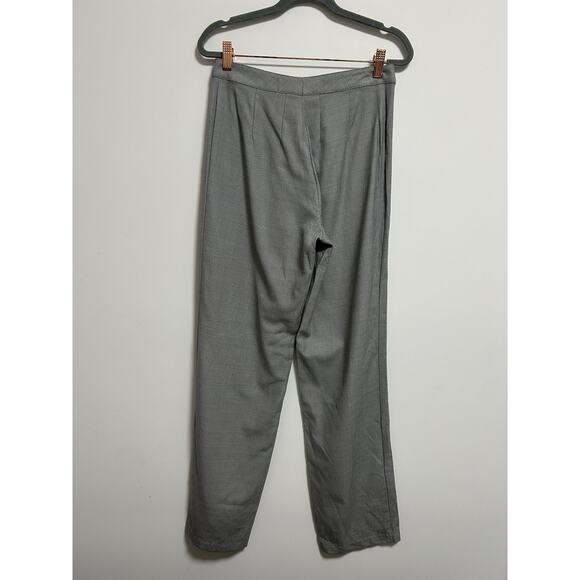 St. John Flat Front Trouser Dress Pants Straight Leg Gray Tweed Size 6 Womens - Picture 5 of 11